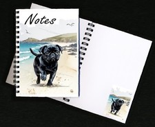 Pug Black Dog Notebook/Notepad