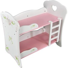 Bunk Bed Toy Wooden Baby Doll Accessory Role Play Furniture for Kids BiBi Doll