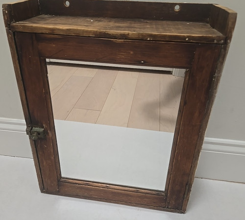 Vintage wood medicine cabinet - vintage,