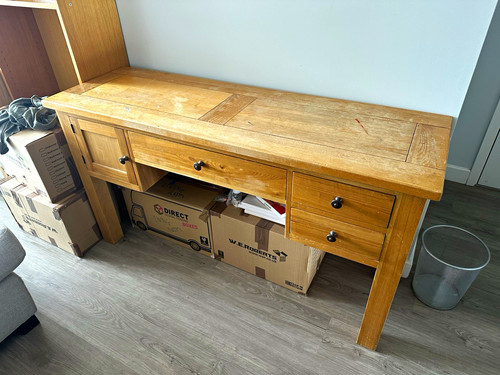 Wood computer desk brown - wood,