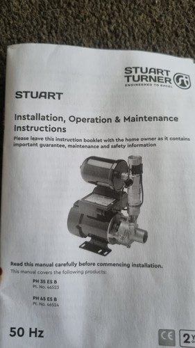 Stuart turner shower pump - turner,