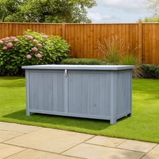 WOODEN GARDEN STORAGE Box Grey