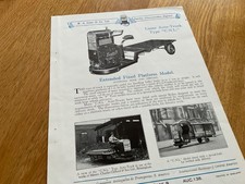 1930’S LISTER AUTO TRUCK  TYPE C N L SPEC SHEET   AS SHOWN