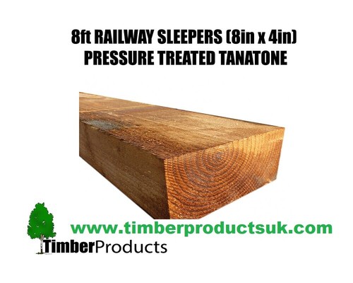 8ft railway sleepers pressure - 8ft,