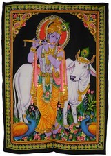 Lord Krishna with Cow Indian