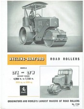 AVELING BARFORD GFX GFW SERIES ROAD ROLLER ORIG. 1965 FACTORY UK SALES BROCHURE