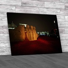 Tower Bridge London Poppies By Paul Cummins Tom Canvas Print Large Picture Wall