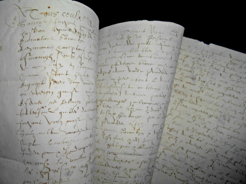 1603 large parchment 27x55cm