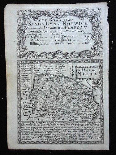 Georgian norfolk map - norfolk,