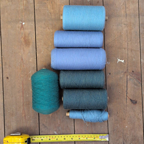 Blue green yarn - blue, &