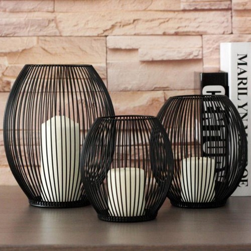 Modern black wireiron metal - black,
