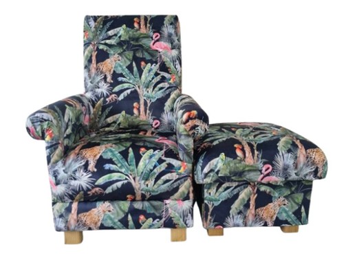 Jungle animals velvet fabric - jungle,