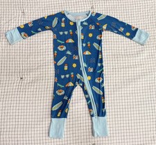 Little Sleepies 0-3 months Succulent Love Zippy Bamboo Pajama SurfsUp Crib Sheet