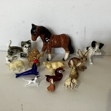 Bundle of Vintage Miniature Mini Ornaments Figurines Glass Ceramic Animals