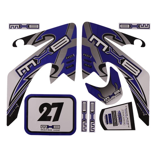 Sticker set blue pit bike - set,