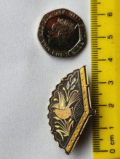Vintage Damascene fan pin