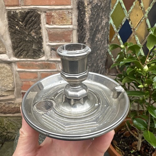 Vintage steel candlestick - steel,