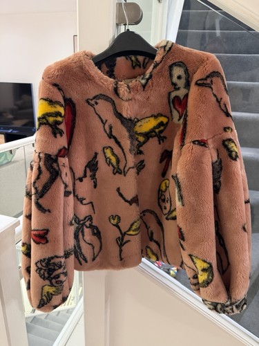 Shrimps faux fur jacket pink - fur,