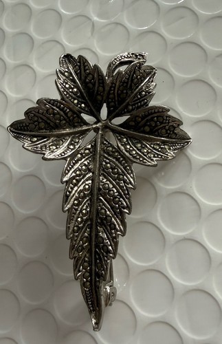 Vintage silver tone marcasite - vintage,
