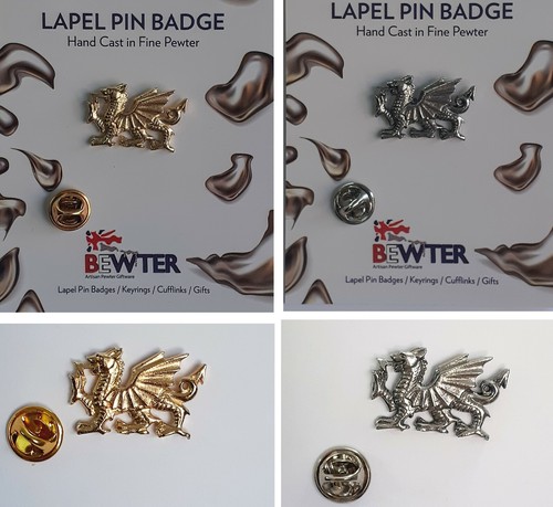 Welsh dragon lapel pin badge - welsh,