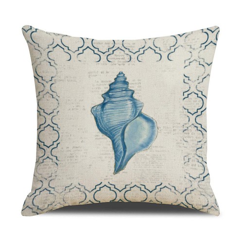 Navy blue starfish pillow - 18",