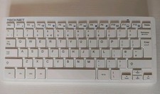 TECKNET 2.4G White Wireless Keyboard For Windows/Chrome OS, UK  Compact Mini 