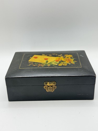 Vintage wooden playing - vintage, card