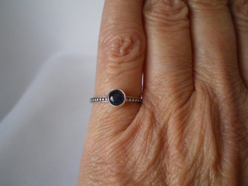 Blue sapphire ring - blue, j/k