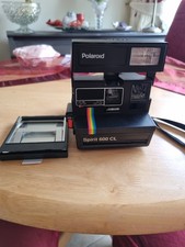 Vintage Polaroid 600 CL Camera, Black With Strap