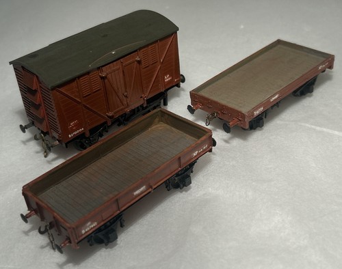 Airfix kit built wagons - 3x,
