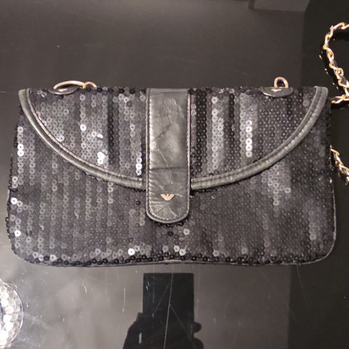 Armani jeans black sequin - armani,