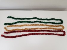 Vintage Christmas Skinny Tinsel in Red, Green & Gold Price For One
