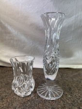 2 x vintage small cut crystal