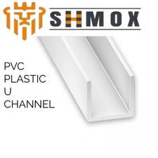 White PVC square U Profile Strip-Plastic Channel Edging Size-3M