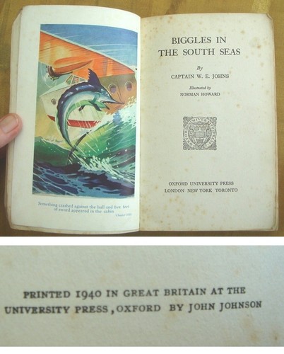 Captain johns biggles - w.e.,