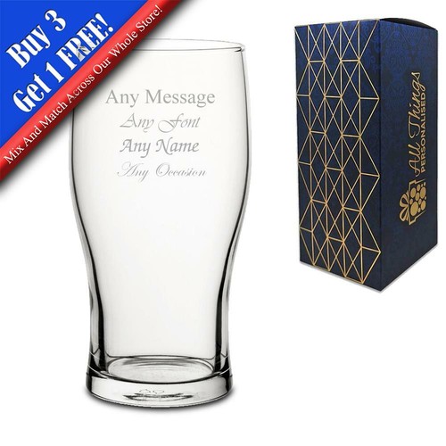 Personalised engraved pint - personalised,