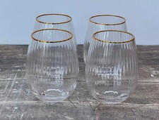 Stemless Wine Glasses with a