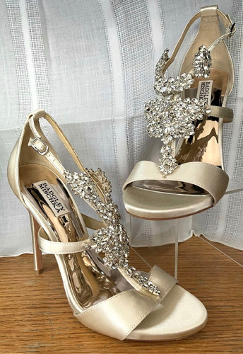 Badgley mischka beige - beige, satin