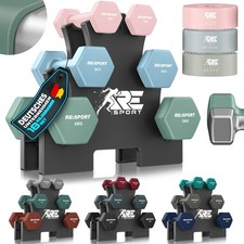 RE:SPORT® Dumbbell Set 3 Pairs Neoprene Dumbbells Dumbbells Strength Training Fitness