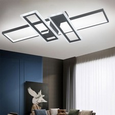 Modern LED Ceiling Chandelier Light Living Room Kitchen Black Frame Pendant Lamp