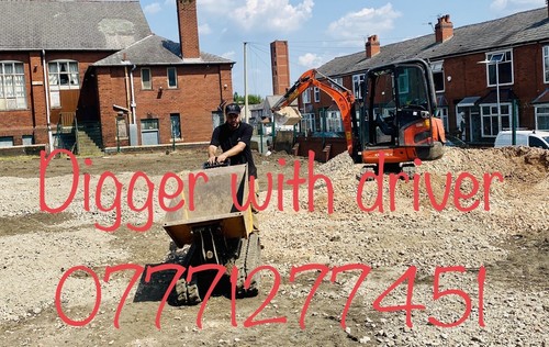 Mini digger and - , hire