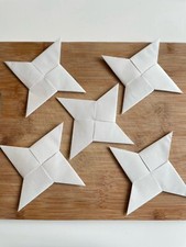 Hand Made Paper Ninja Stars by