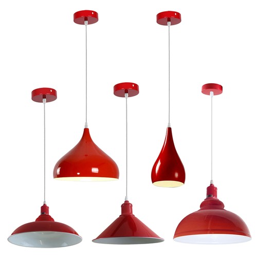 Red pendant light ceiling - ceiling, lamp