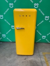 Smeg Retro 53cm High Fridge with Ice Box Yellow D Rated FAB28RYW5UK #LF103793
