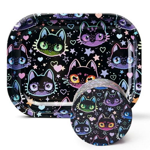Cat printing rolling tray - cat,