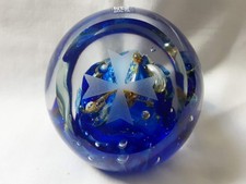 Mdina Maltese Cross Glass Paperweight (Signed)