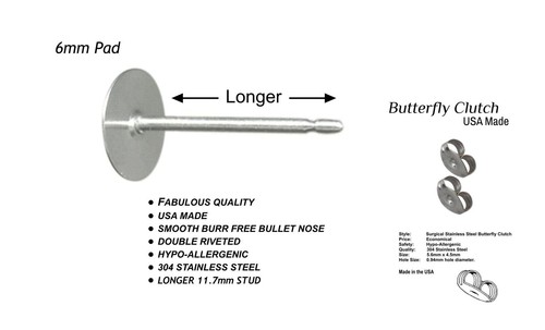 Earstuds 1000 6mm - 6mm, usa