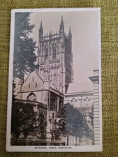 1927 Cathedral Tower, Worcester RPPC.