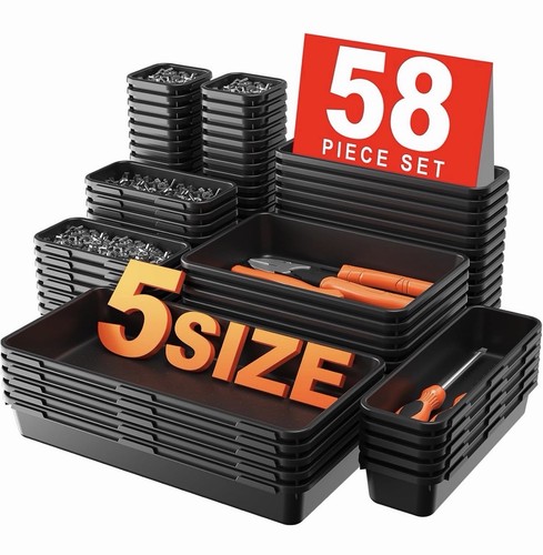 Black toolbox tray organisers - tray,