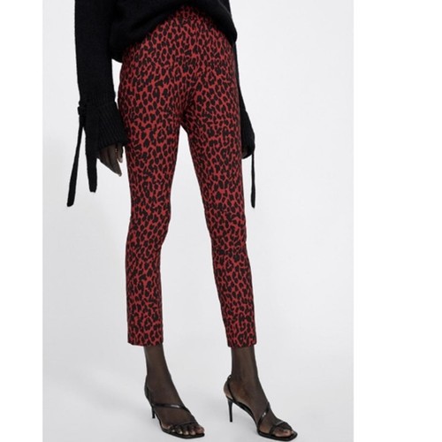 Zara basic red black leopard - zara,